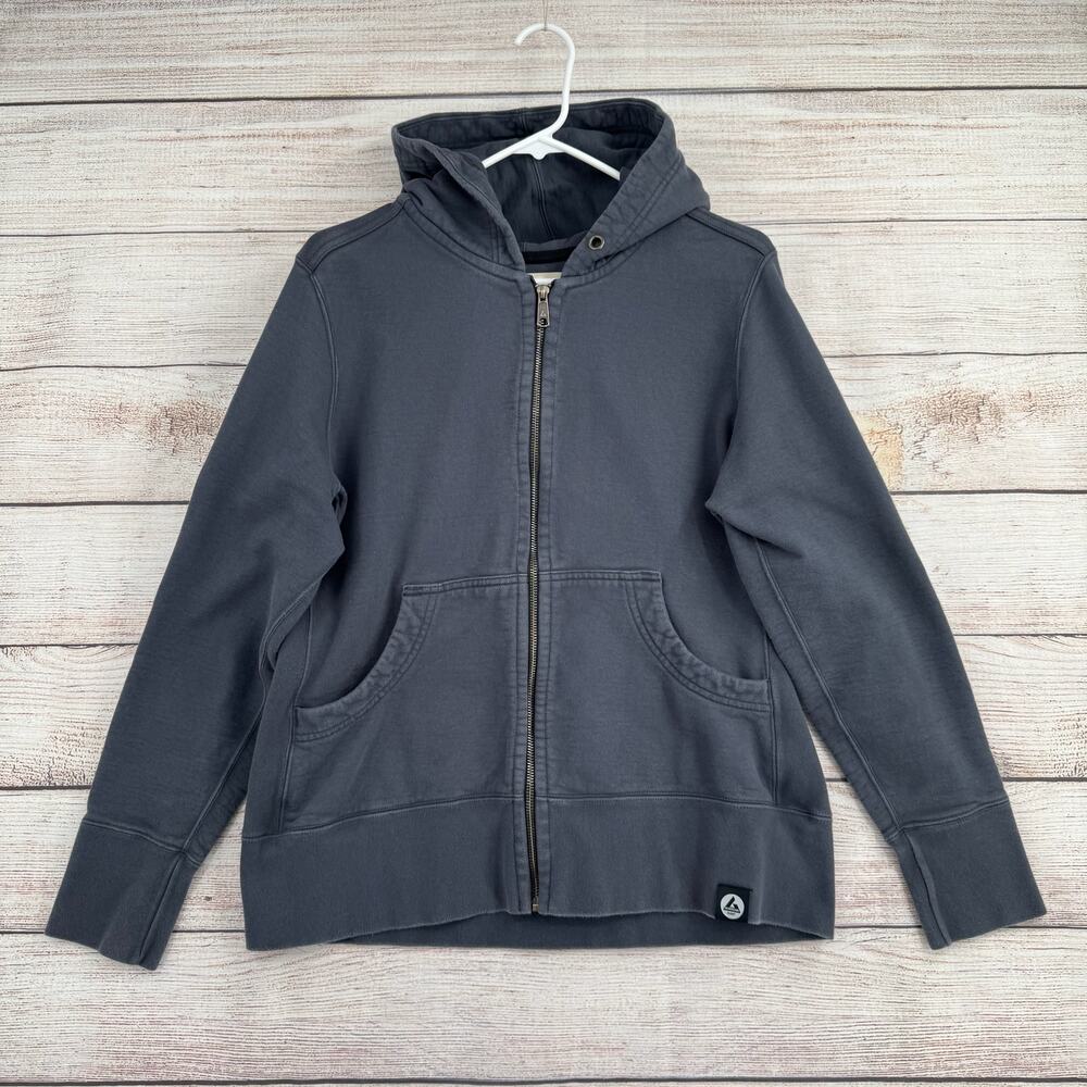 American Giant Full Zip Classic Hoodie Sweatshirt Womens XL Slate Gray Blue